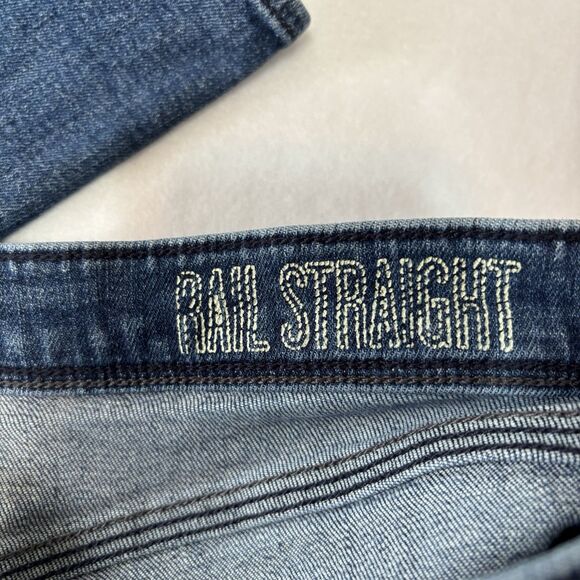 Madewell Rail Straight Jeans Blue Stretch Denim - Picture 12 of 13
